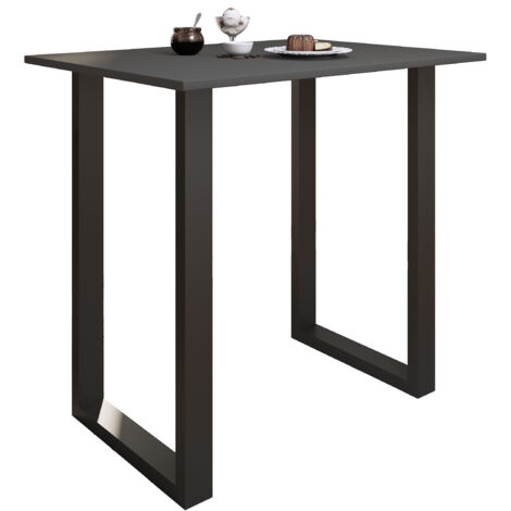 Mesa de barras VCM  Tresen  Mesa de pie  Mesa alta  Mesa de escritorio de barba - Xona 110x80 cm (Negro / Antracita)