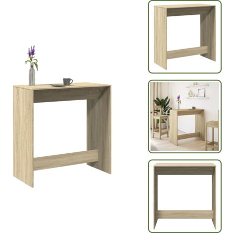 Mesa de barro - vidaXL Mesa alta de bar madera ingeniería roble Sonoma 102x50x103,5 cm - Mesa de cocina