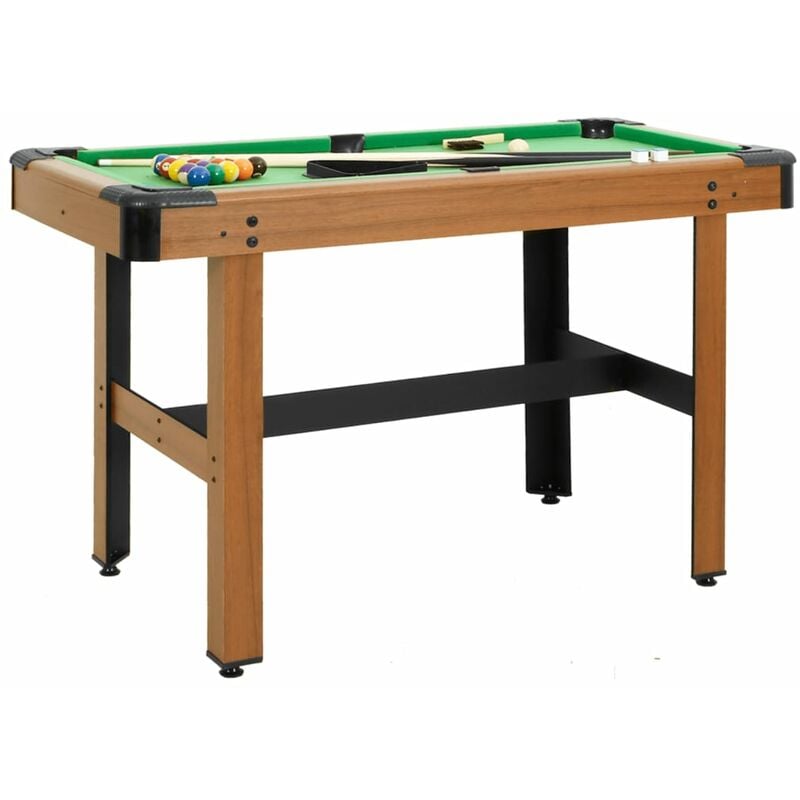 

Mesa de billar de 4 pies marrón 122x61x76 cm - Marrón
