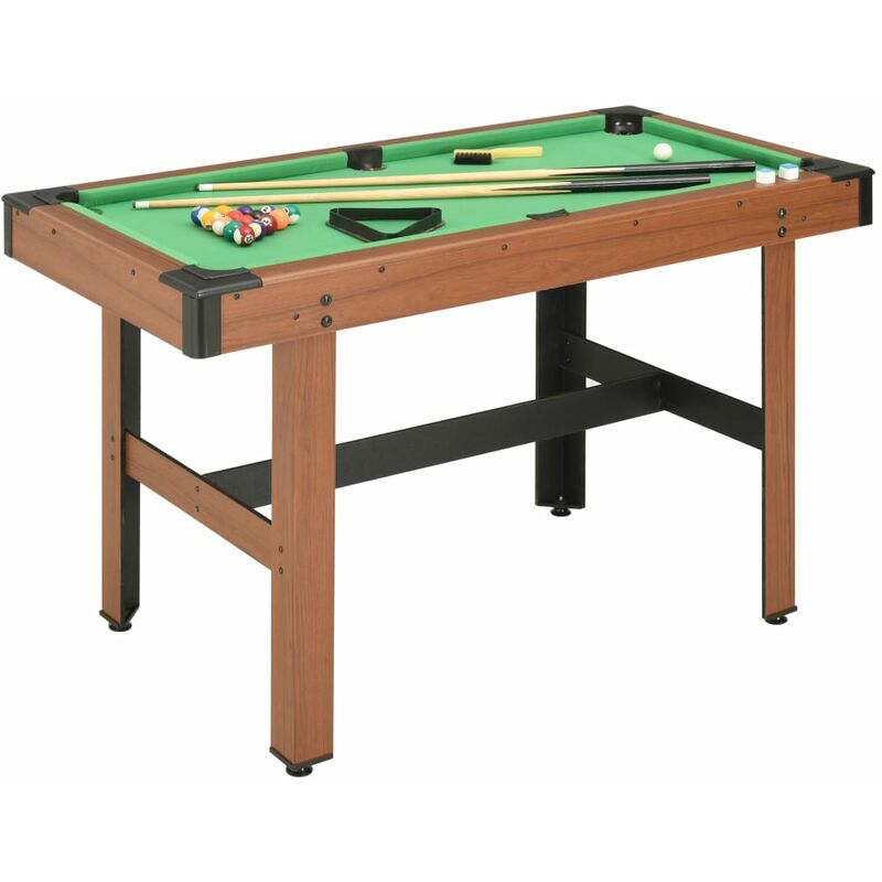

Mesa de billar de 4 pies marrón 122x61x76 cm
