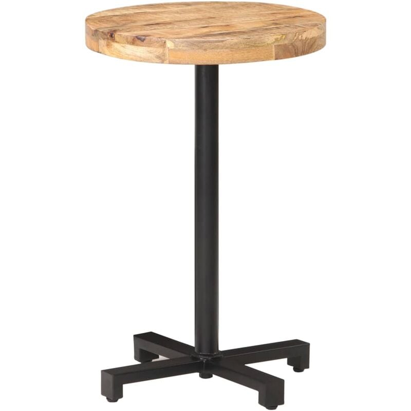 

Mesa de bistró redonda madera de mango rugosa Ø50x75 cm - Marrón