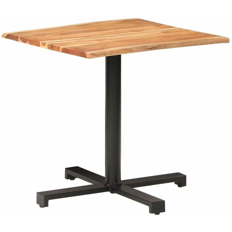 

Mesa de bistro borde natural madera maciza acacia 80x80x75 cm