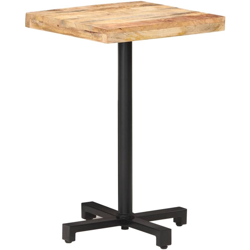 

Mesa de bistró cuadrada madera de mango rugosa 50x50x75 cm