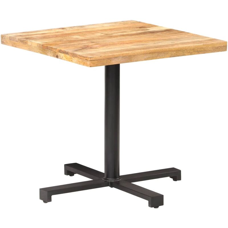 

Mesa de bistró cuadrada madera de mango rugosa 80x80x75 cm
