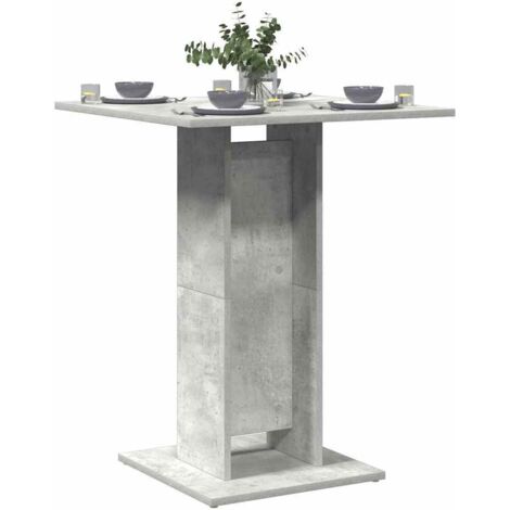 Mesa de bistró de madera contrachapada gris 60x60x75 cm