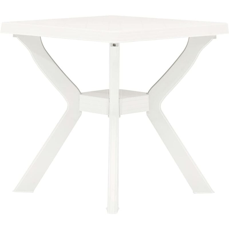 

Mesa de bistró de plástico blanco 70x70x72 cm