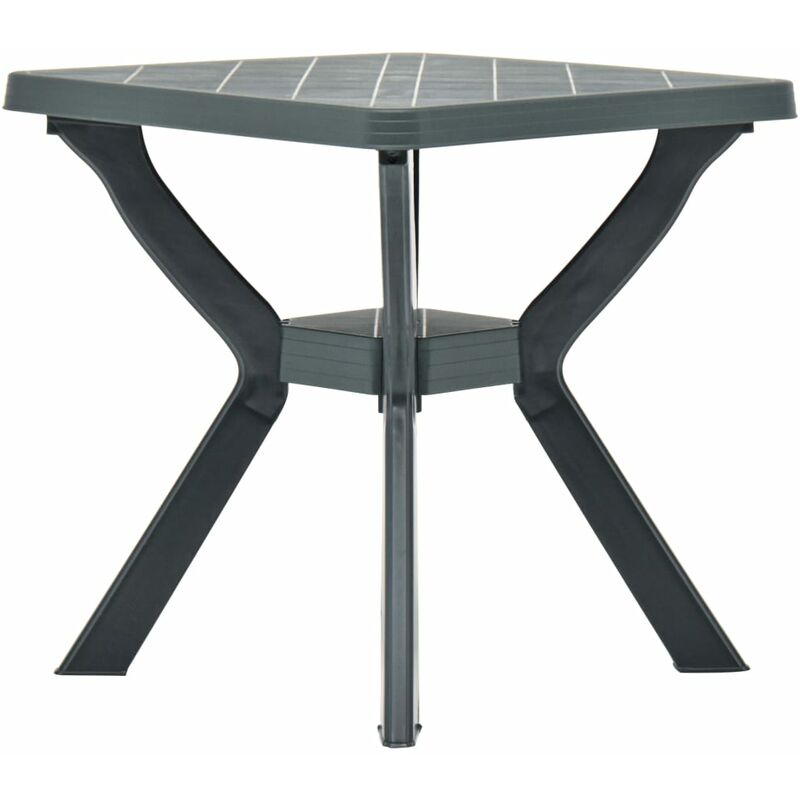 

vidaXL Mesa de Jardín Bistró de Plástico 70x70x72 cm Verde - Verde