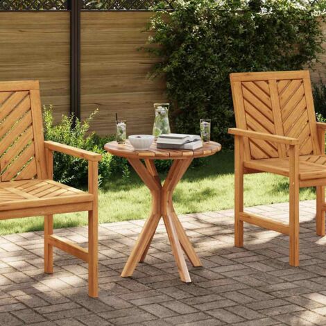Mesa de Bistró Marrón 70 x 70 x 75 cm Madera de teca maciza
