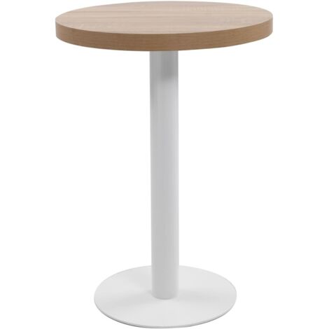 Mesa de bistró MDF marrón claro 60 cm
