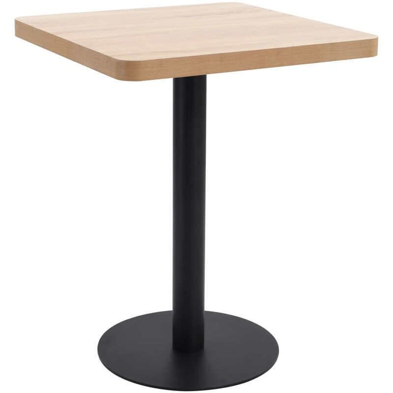 

Happyshopping - Mesa de bistro MDF marron claro 60x60 cm