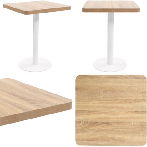 Mesa de bistró MDF marrón claro 60x60 cm - Mesa de madera - Mesa de mdf