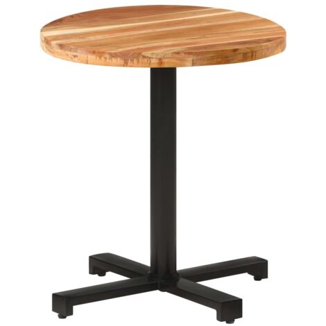 Mesa de bistró redonda madera maciza de mango Ø70x75 cm