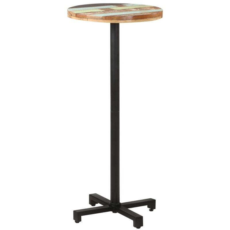 

Mesa de bistró redonda madera maciza reciclada Ø50x110 cm