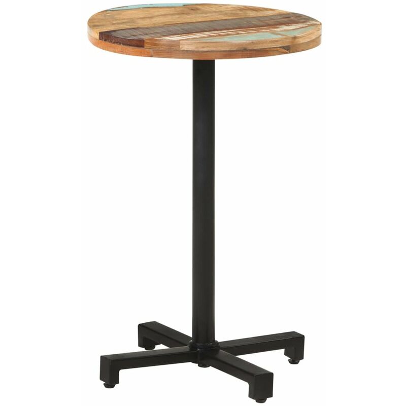 

Mesa de bistro redonda madera maciza reciclada 50x75 cm