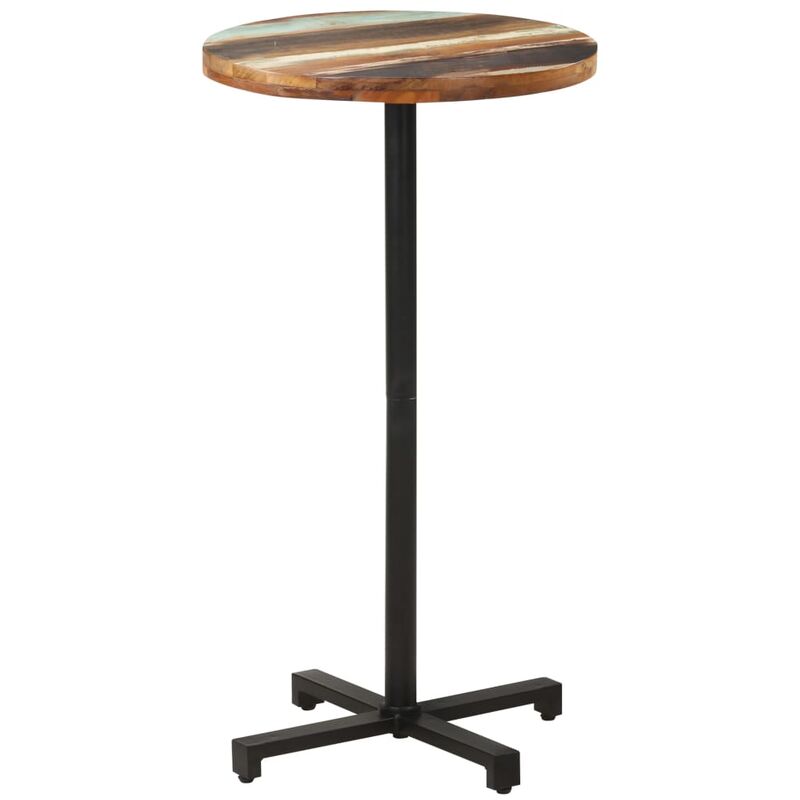 

Mesa de bistró redonda madera maciza reciclada Ø60x110 cm