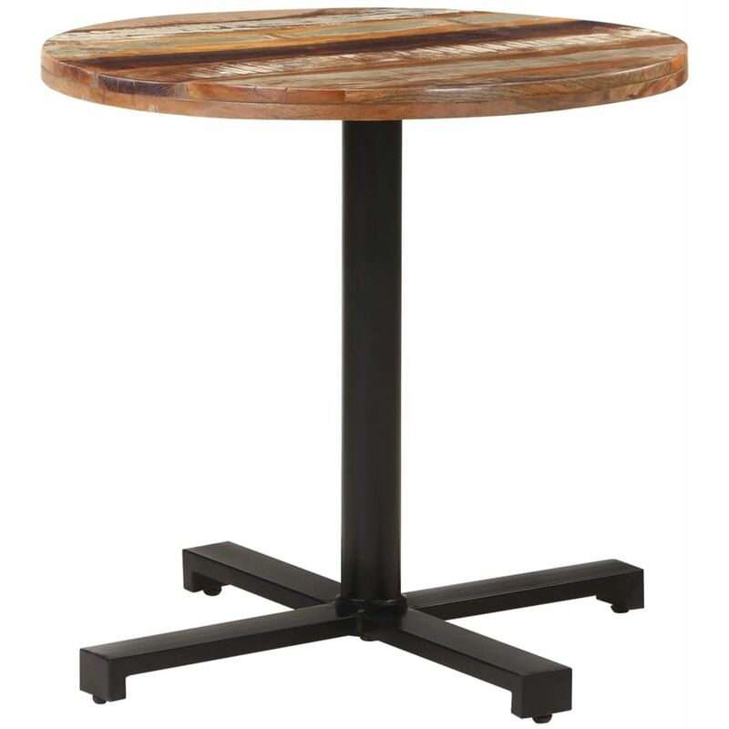 

Mesa de bistro redonda madera maciza reciclada 80x75 cm