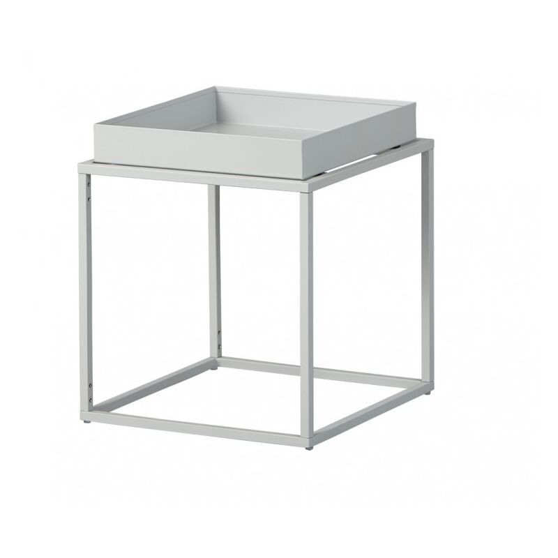 

Mesa de café 35x35 cm Gris claro de metal | Gris claro