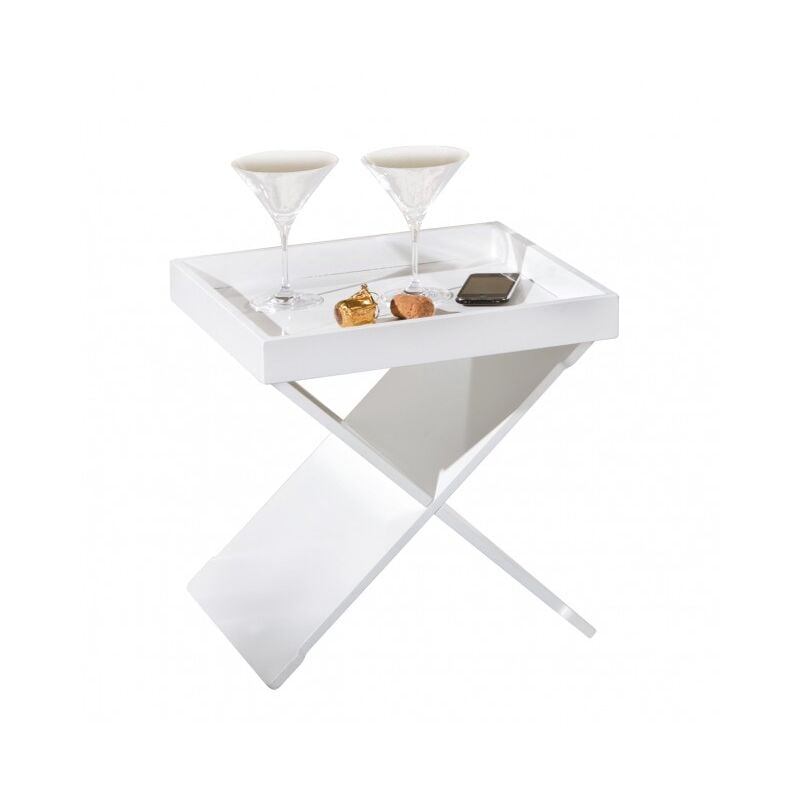 

Mesa de café 40x40 cm Blanco mate de MDF | Blanco