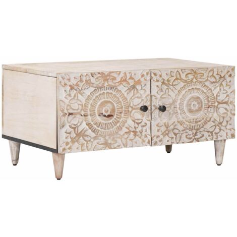 Mesa de Café 80 x 50 x 40 cm Madera de mango maciza