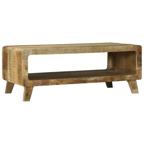 Mesa de Café 90 x 50 x 35 cm Madera maciza de mango rugosa vidaXL