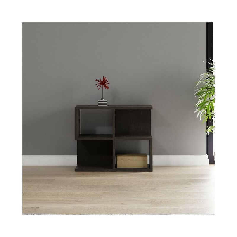 

Mesa de cafe Aaron - con estantes, estantes - para la sala de estar - Wenge en Aglomerado de melamina, 65 x 30 x 54 cm
