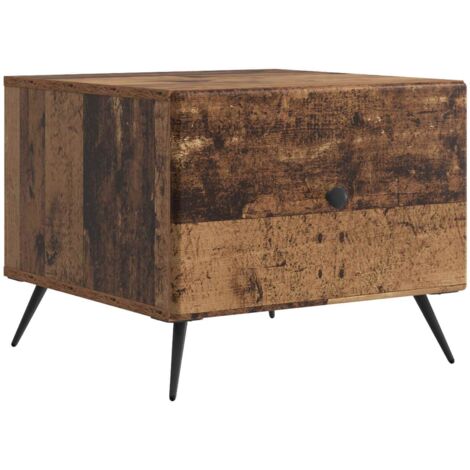 Mesa de Café con cajón Madera envejecida 49 x 50 x 40 cm