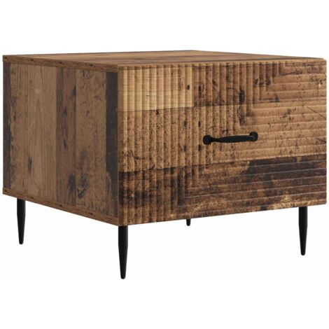 Mesa de Café con cajón Madera envejecida 49 x 50 x 40 cm