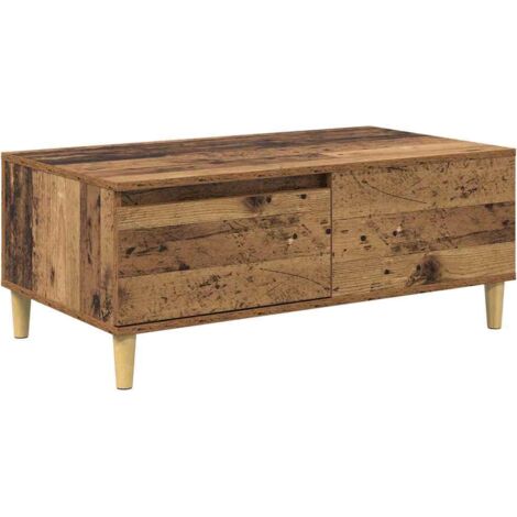 Mesa de Café con cajón Madera envejecida 90 x 50 x 35 cm vidaXL