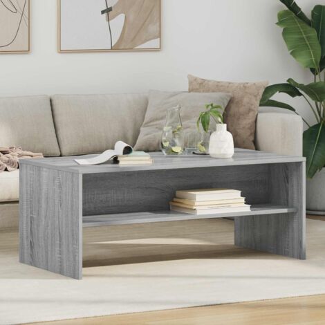 Mesa de Café Gris 100 x 50 x 40 cm Madera de ingeniería