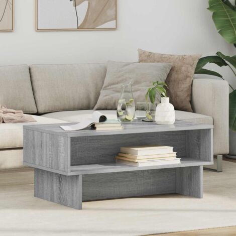 Mesa de Café Gris 80 x 46 x 35 cm Madera de ingeniería
