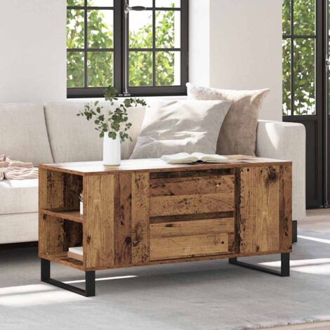Mesa de Café Madera envejecida 102 x 44,5 x 50 cm
