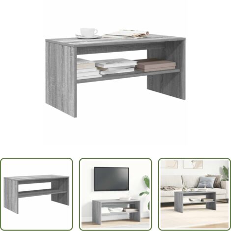 Mesa de café -  Mueble de TV madera de ingeniería gris Sonoma 80x40x40 cm