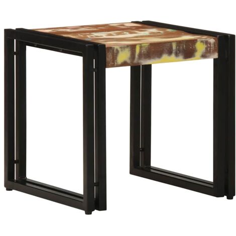 Mesa de Café Multicolor 40 x 40 x 38 cm madera maciza reciclada vidaXL