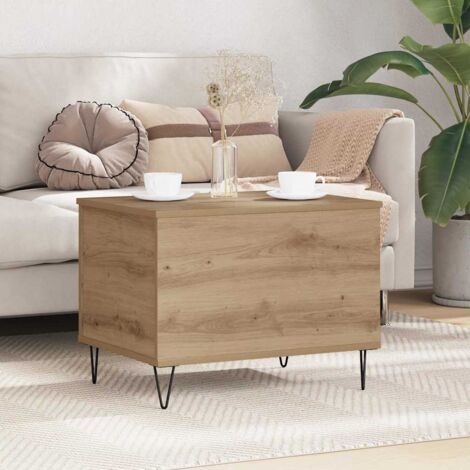Mesa de Café Roble artesanal 60 x 44,5 x 45 cm