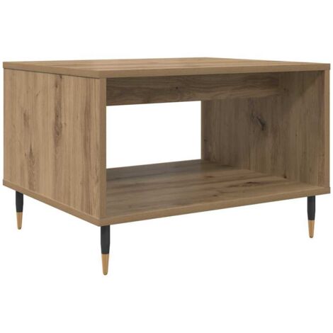 Mesa de Café Roble artisan 60 x 50 x 40 cm Madera contrachapada vidaXL