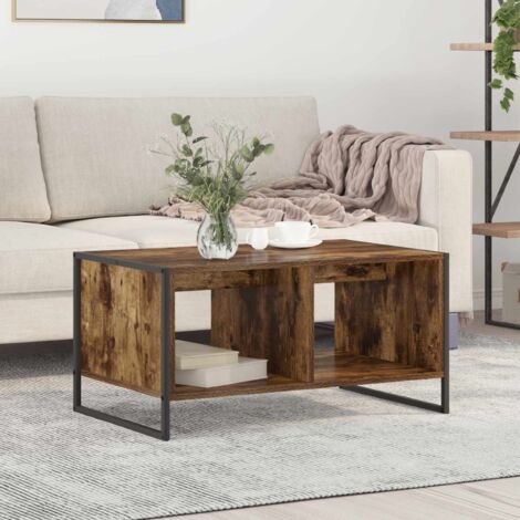 Mesa de Café Roble Humo 80 x 50 x 40 cm Madera contrachapada