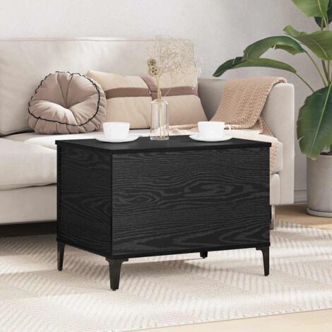 Mesa de Café Roble Negro 60 x 44,5 x 45 cm Madera de ingeniería