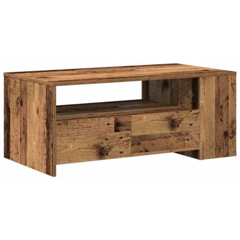 Mesa de Café with Drawer Madera vieja 102 x 55 x 43.5 cm vidaXL