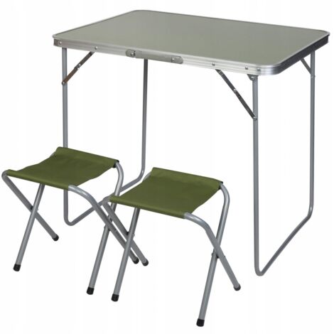 MESA DE CAMPING PLEGABLE + 2 SILLAS
