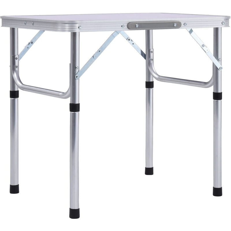 

Mesa de camping plegable aluminio blanco 60x45 cm