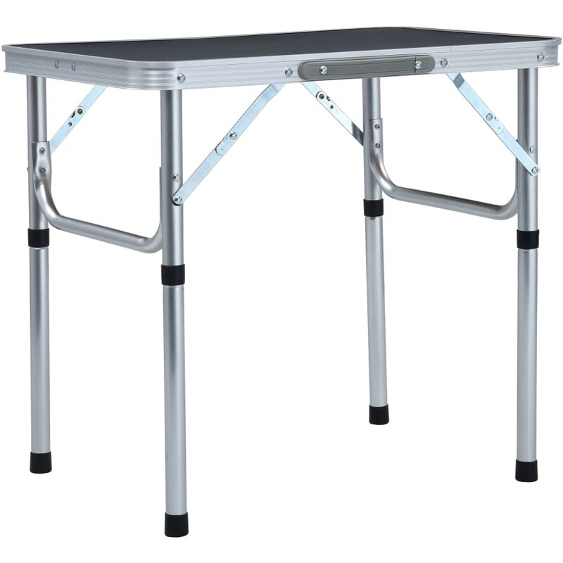 

Mesa de camping plegable aluminio gris 60x45 cm