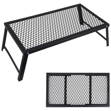 Mesa de camping plegable portátil e impermeable LIFCAUSAL con red para barbacoa y uso al aire libre.