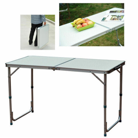 Mesa De Camping Y Picnic En Aluminio Plegable -