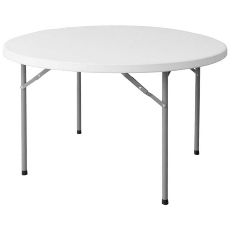 

Mesa de catering redonda de plástico HDPE blanca de Ø 120x74 cm