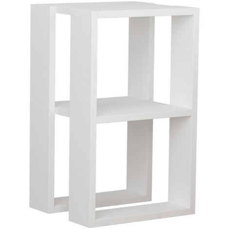 Mesa de centro 1 hueco color Blanco. (Alto 32 cm/Ancho 60 cm/Fondo 60 cm)