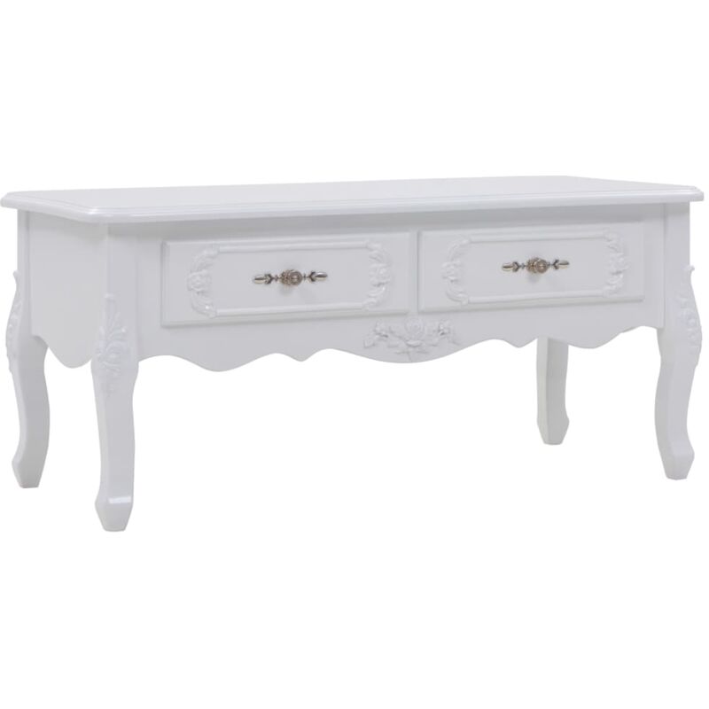 

Vidaxl - Mesa de centro 100x50x46 cm blanca - Blanco
