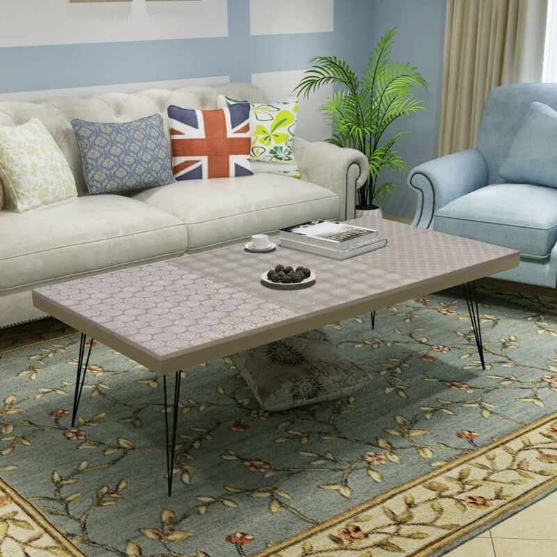 

Mesa de centro 120x60x38 cm gris - Gris