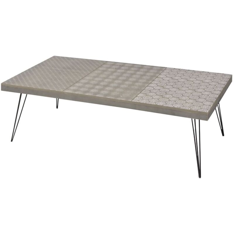 

vidaXL Mesa de centro 120x60x38 cm gris - Gris
