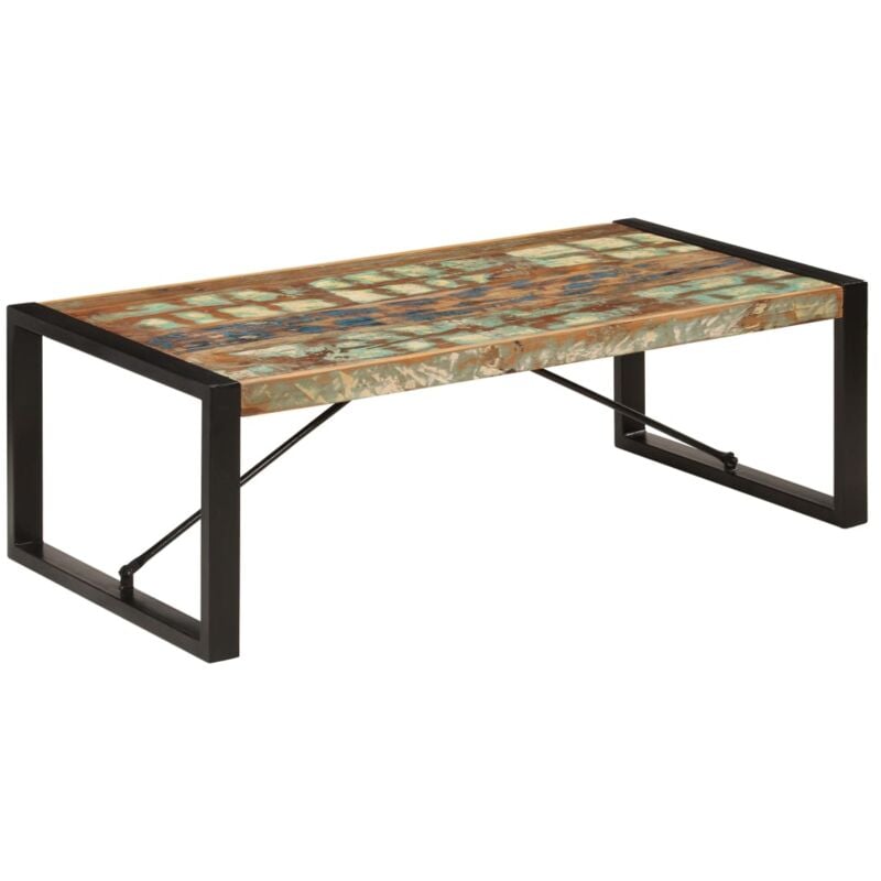 

vidaXL Mesa de Centro 120x60x40 cm Madera Maciza Reciclada - Multicolor