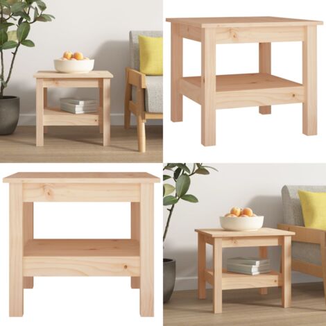 Mesa de centro 45x45x40 cm Madera maciza de pino - Madera maciza - Mesa de centro de pino